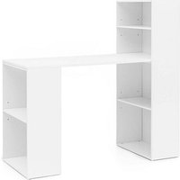 WOHNLING Schreibtisch weiß rechteckig, Wangen-Gestell weiß 120,0 x 53,0 cm von Wohnling