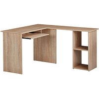 WOHNLING Schreibtischkombination 140 cm sonoma Schreibtisch sonoma-eiche L-Form, Wangen-Gestell eiche 140,0 x 120,0 cm von Wohnling
