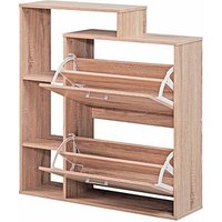 WOHNLING Schuhschrank, WL1.793 sonoma-eiche 4 Fachböden 85,0 x 24,0 x 93,0 cm WOHNLING Schuhschrank, WL1.793 sonoma-eiche 4 Fachböden 85,0 x 24,0 x 93,0 cm von Wohnling
