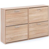 WOHNLING Schuhschrank, WL5.828 sonoma-eiche 4 Fachböden 120,0 x 24,0 x 81,0 cm von Wohnling