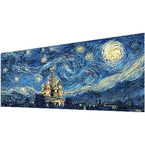 Diamond Painting Basilius-Kathedrale, Diamond Painting Erwachsene und Kinder DIY 5D Diamante Malerei Bilder Landschaft Stickerei Kreuzstic Mosaikherstellung Basteln für Deko Wohnzimmer 35x80cm w-849 von Wohoaqig