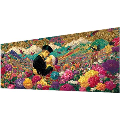 Diamond Painting Erwachsene, Blume Diamond Painting Paar DIY Vollbohrer Diamanten Malerei Stickerei Kreuzstich Set, Mosaikherstellung Basteln Erwachsene für Geschenke Deko Wohnzimmer 80x190cm w-754 von Wohoaqig
