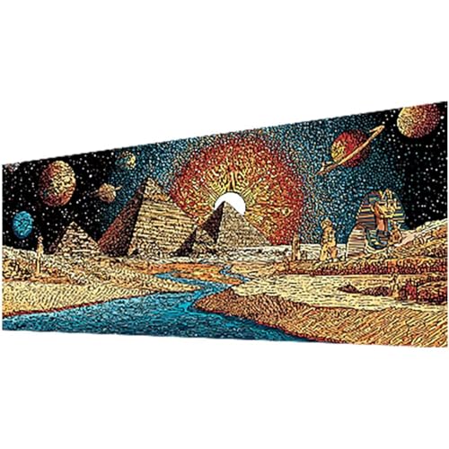 Diamond Painting Erwachsene, Pyramide Diamond Painting ägypten DIY Vollbohrer Diamanten Malerei Stickerei Kreuzstich Set, Mosaikherstellung Basteln Erwachsene, Geschenke Deko Wohnzimmer 60x140cm w-788 von Wohoaqig