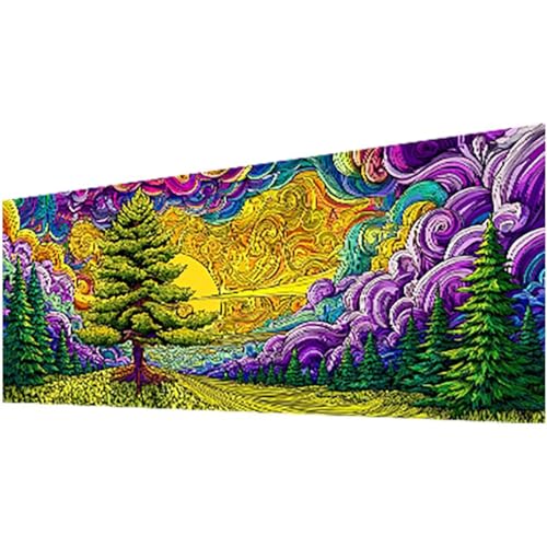 Diamond Painting Landschaft, Diamond Painting Erwachsene und Kinder DIY 5D Diamante Malerei Bilder Abstrakt Stickerei Kreuzstic Mosaikherstellung Basteln für Anfänger, Deko Wohnzimmer 70x160cm w-871 von Wohoaqig