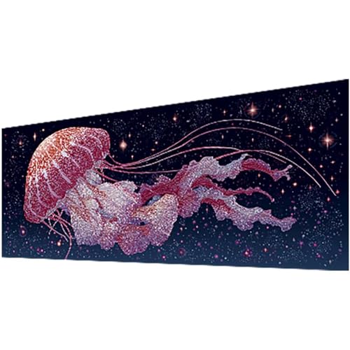 Diamond Painting Tier, Diamond Painting Erwachsene und Kinder DIY 5D Diamante Malerei Bilder Qualle Stickerei Kreuzstic Mosaikherstellung Basteln für Anfänger, Deko Wohnzimmer Geschenke 25X60cm w-957 von Wohoaqig