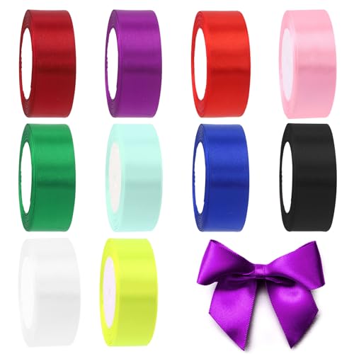 Wokape 10 Rollen 2.5CM*22.5M buntes Satinband Stoff Satinband Fit für Geschenkverpackung Stuhl Schärpe Valentinstag Hochzeit Geburtstag Party Dekoration Haar Floral Craft Wokape 10 Rollen 2.5CM*22.5M buntes Satinband Stoff Satinband Fit für Geschenkverpackung Stuhl Schärpe Valentinstag Hochzeit Geburtstag Party Dekoration Haar Floral Craft von Wokape