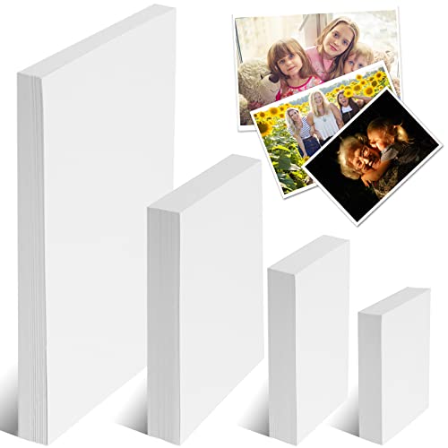 Wokape 360 Stück hochwertiges Fotopapier, 200 g/m², glänzend, weißes Fotopapier, Foto für Druckerbilder (8,5 x 12,7 cm, 10,2 x 15,2 cm, 12,7 x 17,8 cm) von Wokape