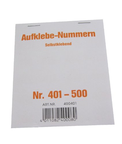 Wolf & Appenzeller 400401 - Gewinnaufklebe-Nummern 401-500, selbstklebend von Wolf & Appenzeller