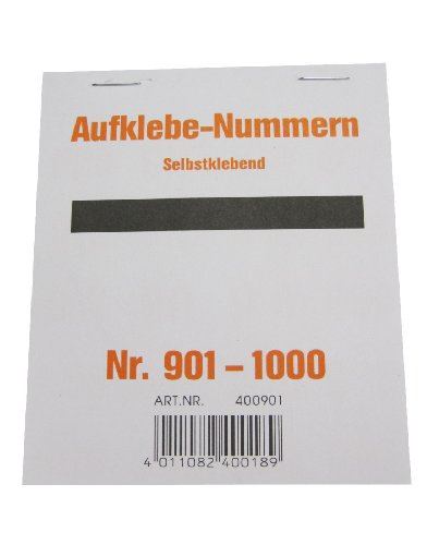 Wolf & Appenzeller 400901 - Gewinnaufklebe-Nummern 901-1000, selbstklebend von Wolf & Appenzeller