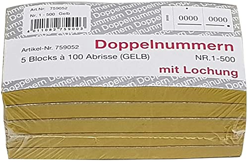 Wolf & Appenzeller GmbH GmbH 759052 Doppelnr. mit Loch Gelb 01-500 von Wolf & Appenzeller