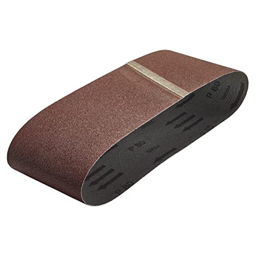 wolfcraft 6 Gewebe-Schleifbänder 76 x 457 mm I 3112000 I Körnung 80 I für Holz & Metall I Schleifpapier für Bandschleifer I flexibel und langlebig wolfcraft 6 Gewebe-Schleifbänder 76 x 457 mm I 3112000 I Körnung 80 I für Holz & Metall I Schleifpapier für Bandschleifer I flexibel und langlebig von wolfcraft
