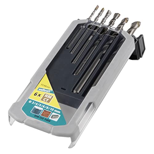 wolfcraft Betonbohrer-Set HM-bestückt, Ø 3-10 mm, 6-tlg. I 7110000 I Für Bohrungen in Beton, Kunst- und Naturstein wolfcraft Betonbohrer-Set HM-bestückt, Ø 3-10 mm, 6-tlg. I 7110000 I Für Bohrungen in Beton, Kunst- und Naturstein von wolfcraft