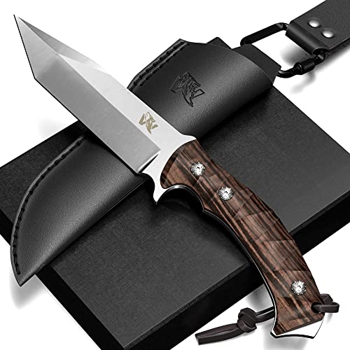 Wolfgangs IMPETUS Hochwertiges Outdoor Messer Feststehend aus feinstem 440C Stahl - Jagdmesser inkl. Kydex Holster - Survival Messer Outdoor das perfekte Überlebensmesser in der Wildnis von Wolfgangs