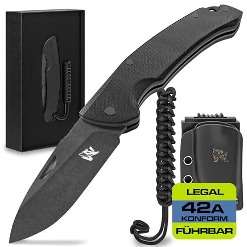 Wolfgangs TELUM Zweihandmesser Klappmesser aus feinstem D2 Stahl - Legales Taschenmesser Klappmesser - Rebustes Outdoor Messer Survival - Klappmesser Outdoor inkl. Kydex Holster Wolfgangs TELUM Zweihandmesser Klappmesser aus feinstem D2 Stahl - Legales Taschenmesser Klappmesser - Rebustes Outdoor Messer Survival - Klappmesser Outdoor inkl. Kydex Holster von Wolfgangs