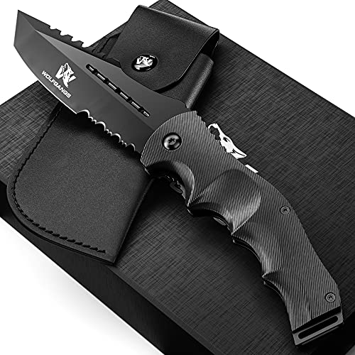 Wolfgangs UNDIQUE Zweihand Klappmesser aus feinem 440C Stahl - LEGAL in Deutschland zu führen - Outdoor Messer mit Multifunktions-Klinge - Starkes Survival Messer - Jagdmesser Bushcraft Wolfgangs UNDIQUE Zweihand Klappmesser aus feinem 440C Stahl - LEGAL in Deutschland zu führen - Outdoor Messer mit Multifunktions-Klinge - Starkes Survival Messer - Jagdmesser Bushcraft von Wolfgangs