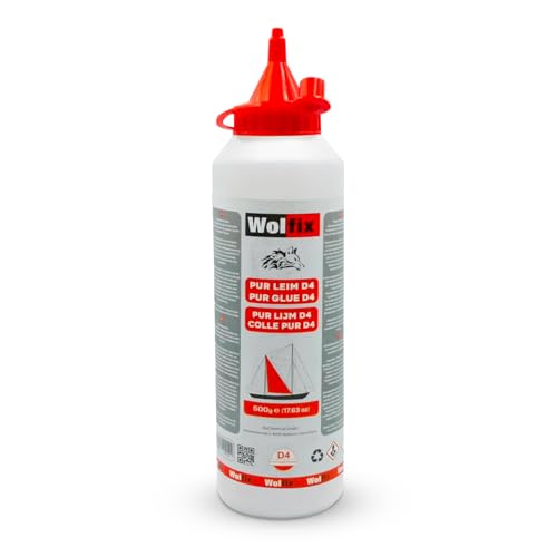 Wolfix Holzleim Wasserfest D4 500g - Sekundenkleber Extra Stark für Holz, Metall und PUR - PVC Kleber, Montagekleber, Bastelkleber und Flüssigkleber - Schnell Trocknender Holzspachtelmasse Wolfix Holzleim Wasserfest D4 500g - Sekundenkleber Extra Stark für Holz, Metall und PUR - PVC Kleber, Montagekleber, Bastelkleber und Flüssigkleber - Schnell Trocknender Holzspachtelmasse von Wolfix