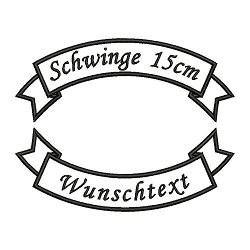 Aufnäher-Set obere + untere Schwinge S2 - viele Größen und Farben zur Auswahl (15x5,5cm) - personalisiert von Wolfszeit