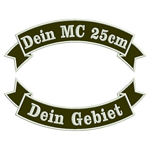 Aufnäher-Set obere + untere Schwinge S2 - viele Größen und Farben zur Auswahl (25x9cm) - personalisiert von Wolfszeit