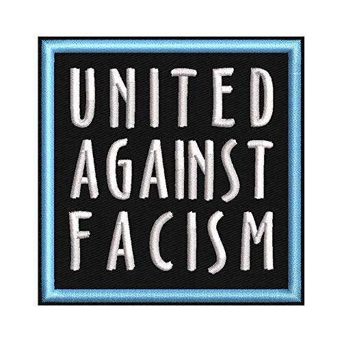 Patch "UNITED AGAINST... FACISM, RACISM, SEXISM" - ca. 7x7cm - Gestickter Aufnäher Aufbügler (AGAINST FACISCM) von Wolfszeit