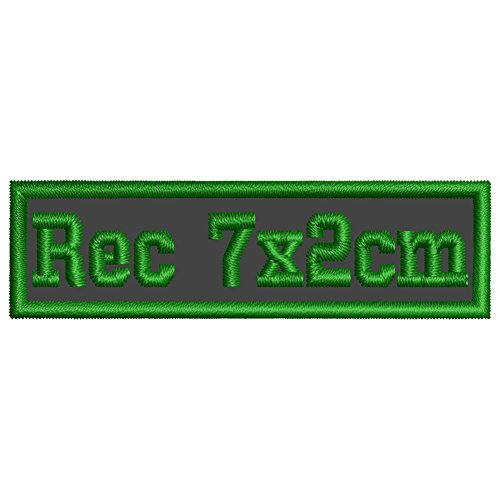 Aufnäher personalisiert mit deinem Wunschtext rechteckig (Rec1) 7x2cm (wahlweise zum Annähen, mit Klett oder zum Aufbügeln) Aufnäher personalisiert mit deinem Wunschtext rechteckig (Rec1) 7x2cm (wahlweise zum Annähen, mit Klett oder zum Aufbügeln) von Wolfszeit