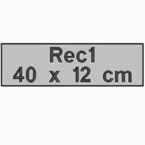 Aufnäher personalisiert mit deinem Wunschtext rechteckig (Rec1) 40x12cm (wahlweise zum Annähen, mit Klett oder zum Aufbügeln) von Wolfszeit