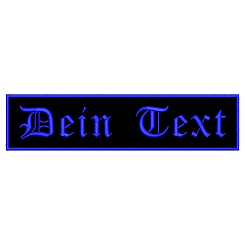 Aufnäher personalisiert mit deinem Wunschtext rechteckig (Rec1) 25x6cm (wahlweise zum Annähen, mit Klett oder zum Aufbügeln) Aufnäher personalisiert mit deinem Wunschtext rechteckig (Rec1) 25x6cm (wahlweise zum Annähen, mit Klett oder zum Aufbügeln) von Wolfszeit