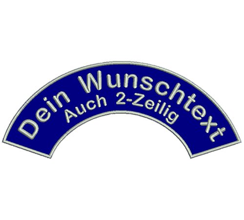 Wunschtextaufnäher oberer Bogen B3 - viele Größen & Farben (35x14) von Wolfszeit