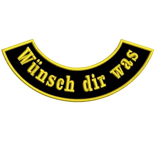 Wunschtextaufnäher unterer Bogen B3 - viele Farben und Größen (15x6) von Wolfszeit