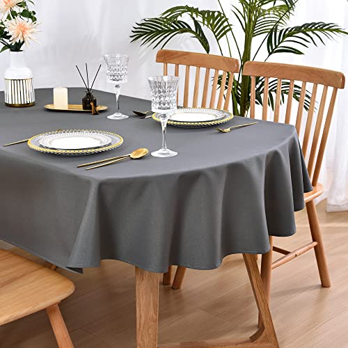 Wolkemer Große ovale Tischdecke, 152,4 x 305,5 cm, waschbar, einfarbig, grau, Tischdecke für Esszimmer, Hochzeit, Party, Bankett, Tischdekoration Wolkemer Große ovale Tischdecke, 152,4 x 305,5 cm, waschbar, einfarbig, grau, Tischdecke für Esszimmer, Hochzeit, Party, Bankett, Tischdekoration von Wolkemer