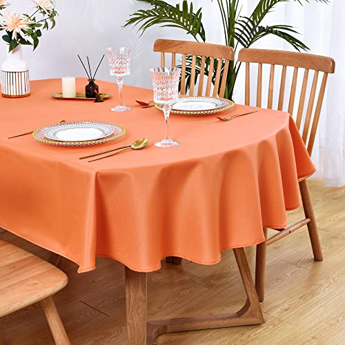 Wolkemer Kleine ovale Tischdecke 132 x 187 cm waschbar Stoff Massiv Orange Tischdecke für Abendessen Hochzeitsfeier Bankett Tischdekoration Wolkemer Kleine ovale Tischdecke 132 x 187 cm waschbar Stoff Massiv Orange Tischdecke für Abendessen Hochzeitsfeier Bankett Tischdekoration von Wolkemer