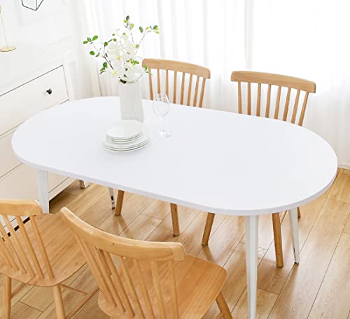 Wolkemer Ovale Tischdecke, Elastan, Stretch, Weiß, Cocktail-Tischdecke, elastischer Rand, Topper, Kappe für Esszimmer, Hochzeit, Party, Picknick, 122 x 172 cm Wolkemer Ovale Tischdecke, Elastan, Stretch, Weiß, Cocktail-Tischdecke, elastischer Rand, Topper, Kappe für Esszimmer, Hochzeit, Party, Picknick, 122 x 172 cm von Wolkemer