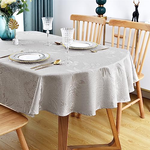 Wolkemer Tischdecke, oval, Jacquard, Grau, Landhausstil, Damast, Blätter, 132 x 178 cm Wolkemer Tischdecke, oval, Jacquard, Grau, Landhausstil, Damast, Blätter, 132 x 178 cm von Wolkemer