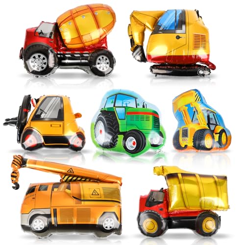 7 Stück Bagger Folienballon, Bulldozer Riesenballon, XXL Gabelstapler Aluminium Folie Ballon, Traktor Luftballon, Konstruktion Helium Ballons für Jungen Geburtstag Baustelle Thema Jubiläum 7 Stück Bagger Folienballon, Bulldozer Riesenballon, XXL Gabelstapler Aluminium Folie Ballon, Traktor Luftballon, Konstruktion Helium Ballons für Jungen Geburtstag Baustelle Thema Jubiläum von Wolkstello