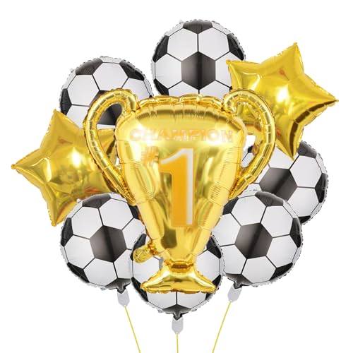Fussball Luftballon, Folienballon Trophäe, Fußball Ballon, Fussball Deko Geburtstag Kinder, Soccer Champion Ballons für Junge Kinder Geburtstag Weltmeisterschaft Party Dekoration Fussball Luftballon, Folienballon Trophäe, Fußball Ballon, Fussball Deko Geburtstag Kinder, Soccer Champion Ballons für Junge Kinder Geburtstag Weltmeisterschaft Party Dekoration von Wolkstello