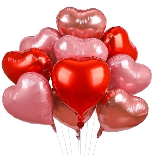 Herz Folienballon 24 Stück,18 Zoll Herzluftballons Rosa Rot Roségold,Herz Helium Luftballons,Herzluftballons Helium Rot,Herzform Ballon für Hochzeiten,Valentinstag,Jubiläum,Geburtstag Herz Folienballon 24 Stück,18 Zoll Herzluftballons Rosa Rot Roségold,Herz Helium Luftballons,Herzluftballons Helium Rot,Herzform Ballon für Hochzeiten,Valentinstag,Jubiläum,Geburtstag von Wolkstello