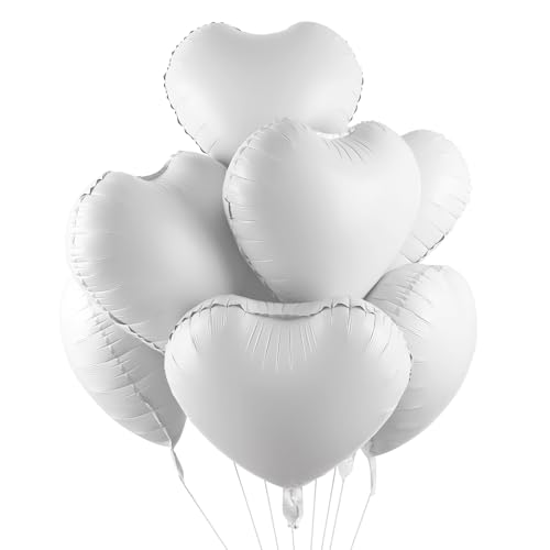 Herz Folienballon Weiß 20 Stück,18 Zoll Herzluftballons Weiß,Herz Helium Luftballons,Herzluftballons Helium,Herzform Ballon für Hochzeiten,Vorschläge,Valentinstag,Jubiläum,Geburtstag Herz Folienballon Weiß 20 Stück,18 Zoll Herzluftballons Weiß,Herz Helium Luftballons,Herzluftballons Helium,Herzform Ballon für Hochzeiten,Vorschläge,Valentinstag,Jubiläum,Geburtstag von Wolkstello
