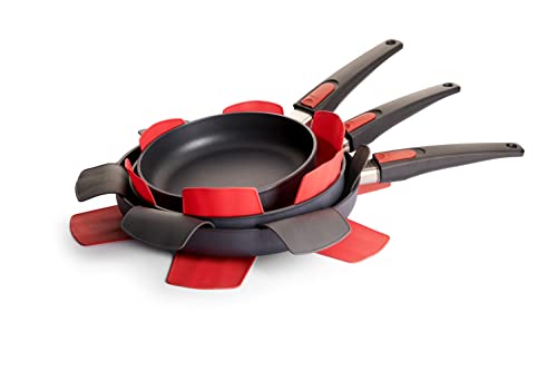 WOLL – Silikon-Pfannenschutz-Set 3-teilig – 2 Stück Ø 35 cm rot & 1 Stück Ø 40 cm grau – hitzebeständig & rutschfest – spülmaschinenfest WOLL – Silikon-Pfannenschutz-Set 3-teilig – 2 Stück Ø 35 cm rot & 1 Stück Ø 40 cm grau – hitzebeständig & rutschfest – spülmaschinenfest von Woll