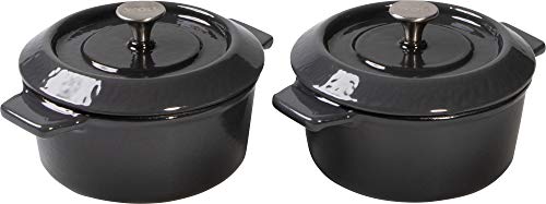 Woll Iron Mini-Kasserolle mit Deckel 2er Set - Induktiv -, Ø 10 cm, 5 cm hoch, 0,3l - Geeignet für alle Herdarten, Eisenguss, backofenfest bis zu 250°, grau Woll Iron Mini-Kasserolle mit Deckel 2er Set - Induktiv -, Ø 10 cm, 5 cm hoch, 0,3l - Geeignet für alle Herdarten, Eisenguss, backofenfest bis zu 250°, grau von Woll