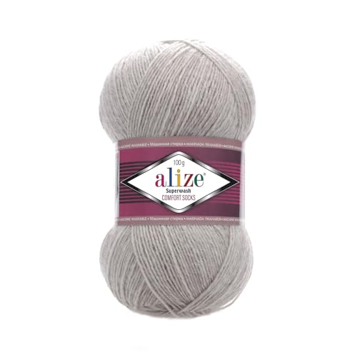 100g Sockenwolle Alize Superwash Comfort 4-fädig Schurwolle Sockengarn Farbauswahl (21) von Wollbiene