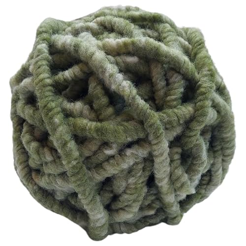 Wollblüte | XXL Wolle | dicke Wolle zum Häkeln | Teppichwolle | Basteln mit Wolle (Grün meliert) von Wollblüte