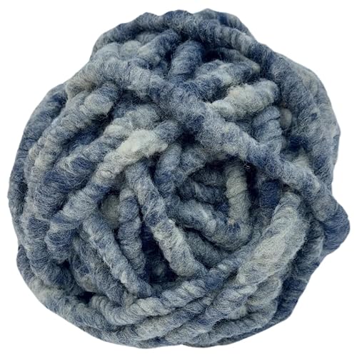 Wollblüte | XXL Wolle | dicke Wolle zum Häkeln | Teppichwolle | Sitzkissen häkeln (Marine meliert) von Wollblüte