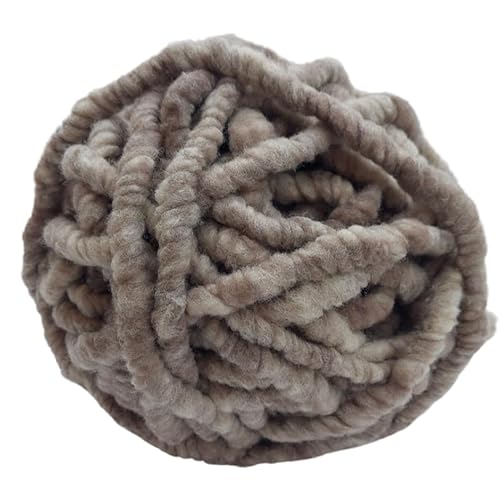 Wollblüte | XXL Wolle | dickste Wolle | Teppichwolle | Basteln mit Wolle (Braun meliert) von Wollblüte