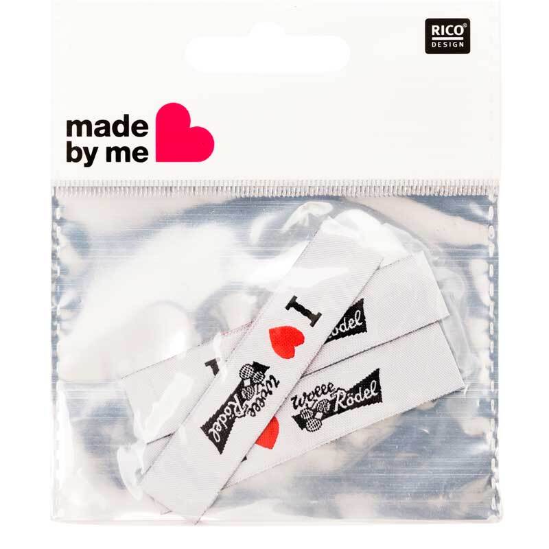 Webetiketten I love Wolle Rödel weiß 2x8cm 3 Stück Webetiketten I love Wolle Rödel weiß 2x8cm 3 Stück von Wolle Rödel