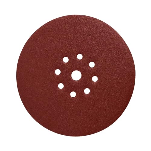 Woltersberger® 60 Stück Schleifscheiben Ø 225mm | Körnung P220 | 8 Loch in rot | Schleifpapier Trockenbauschleifer Langhalsschleifer Schleifgiraffe Deckenschleifer von Woltersberger