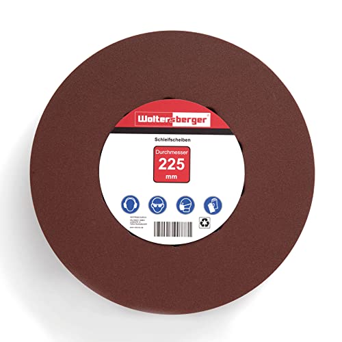 Woltersberger 50 Stück Schleifscheiben Ø 225mm | Körnung P80 | 10 Loch in rot | Schleifpapier Trockenbauschleifer Langhalsschleifer Schleifgiraffe Deckenschleifer von Woltersberger