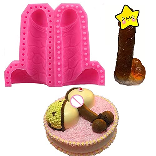 WonDerfulC Männlicher Penis Silikon Seifenform Kuchen Kerze Herstellungswerkzeug Interesse Epoxy Backblech Pfanne Polymer Clay Formen (Mittel) von WonDerfulC