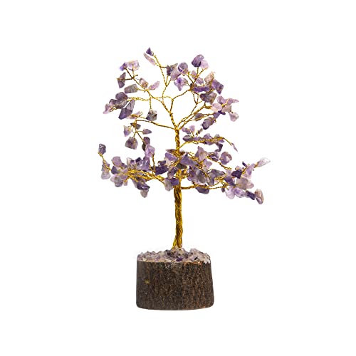 Wonder Care Amethyst-Kristallbaum, Bonsai-Baum, Schreibtisch, Kristall-Edelstein-Baum für Geld und spirituelle Schreibtischdekoration – Amethyst-Baum (150 Perlen) von Wonder Care