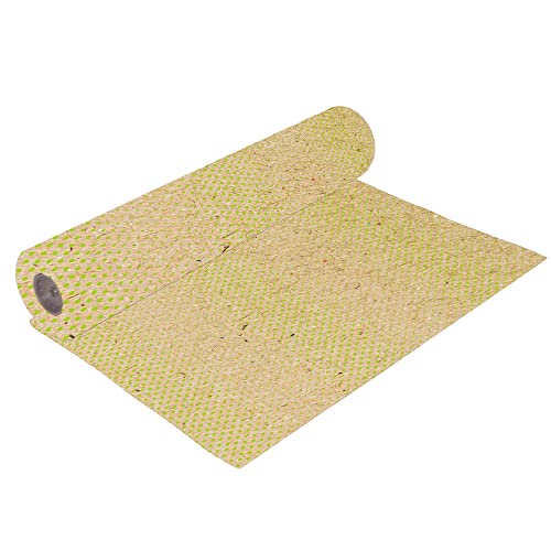 Spule 62 cm Geschenkpapier 100% Kraftpapier Grüne Punkte 4 kg von Wonder Wrapper
