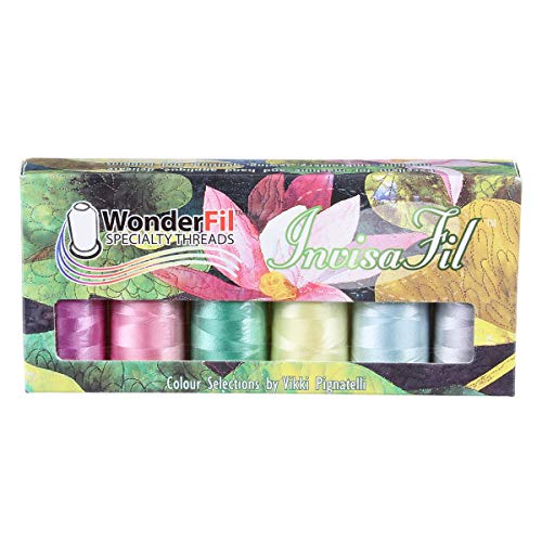 WonderFil InvisaFil Gewinde-Set: 6x400m 100W Baumwoll-Polyester, Quiltingfaden, Garn WonderFil InvisaFil Gewinde-Set: 6x400m 100W Baumwoll-Polyester, Quiltingfaden, Garn von WonderFil