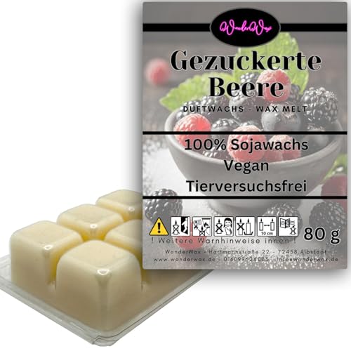 WonderWax Duftwachs Wax Melts für Duftlampe, 6 Würfel Duftmelt Wachsmelt Sojawachs Duftwachswürfel für Raumdüfte, Wachs mit Duftöl Indoor Melts Duftwachs für Aromalampe Gezuckerte Beeren WonderWax Duftwachs Wax Melts für Duftlampe, 6 Würfel Duftmelt Wachsmelt Sojawachs Duftwachswürfel für Raumdüfte, Wachs mit Duftöl Indoor Melts Duftwachs für Aromalampe Gezuckerte Beeren von WonderWax